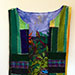 Reversible Green Stole Medium. Shoulder 16 inches, panel width 5 1/4 length 45 inches. $500.