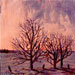 Cindy Hoppe - Zombie Trees in the Last Sun. 22.5 x 28.5 cm. SOLD