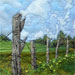 Fence Posts, 8 1/2 x 9 1/4 inches. SOLD