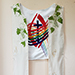 Custom stole for Dale; front view of warm white side. Partial Cool white side showing.