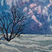 Winter Twilight III. 5 x 7 inches, framed to 6 x 8 inches. $90.