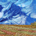 Canola Swaths II. 5 x 7 inches, framed to 7 x 9 inches. $90.