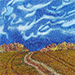 Harvest Sprayer Trails II. 5 x 7 inches, framed to 6 1/2 x 8 1/2 inches. $90.