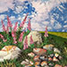 Fireweed on the Rocks I. 18 x 14 x 3/4 inches. $1300.
