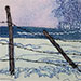 Winter Posts VII. 5 x 7 inches, framed to 7 x 9 inches. $90.