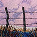 Winter Posts V. 5 x 7 inches, framed to 7 x 9 inches. $90.